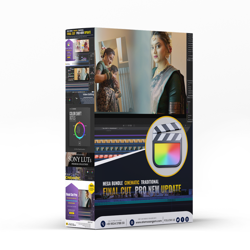 Final Cut Pro 11 AtomX Bundle | Unlimited MEGA Collection Wedding Project | 512 GB SSD